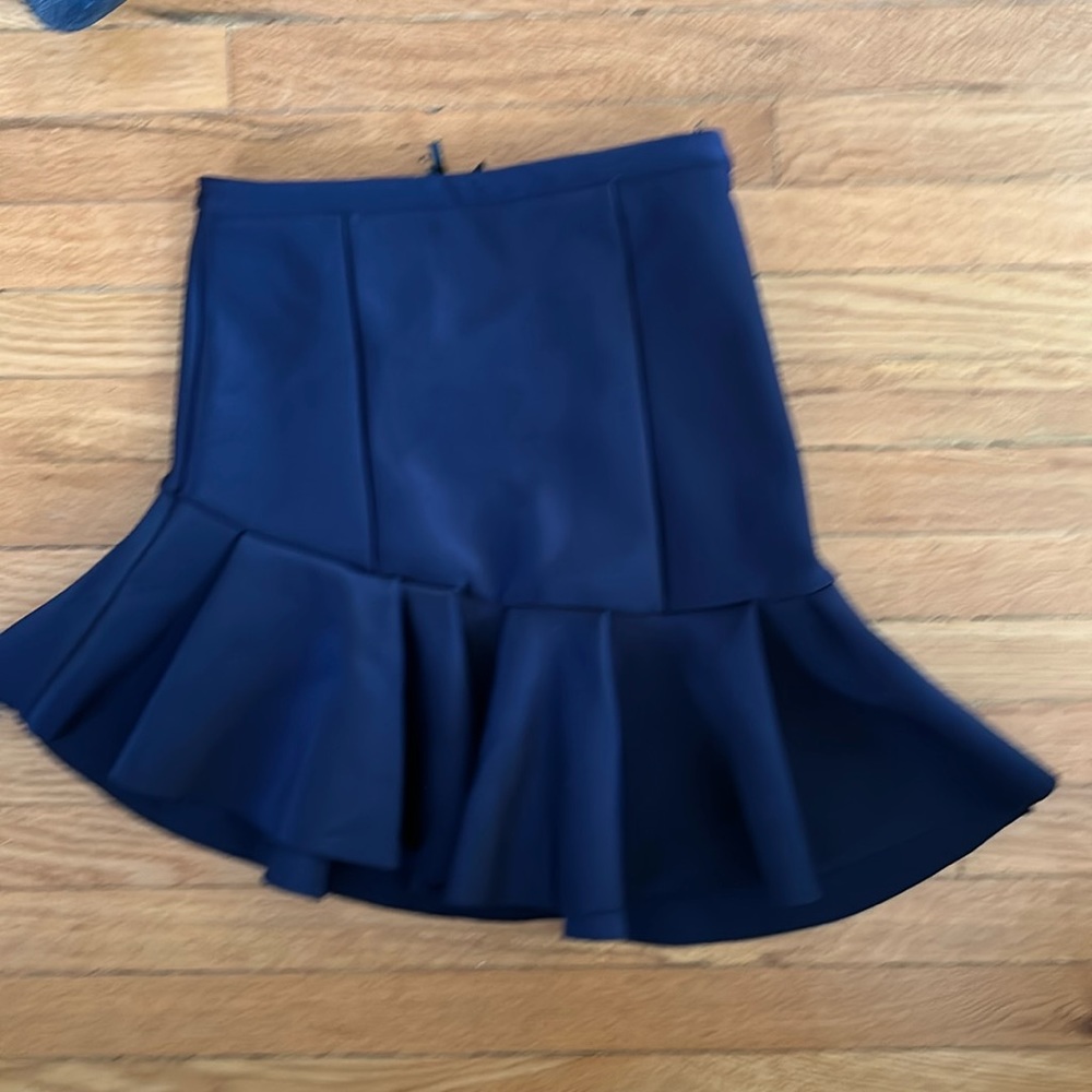 Maje asymmetrical navy skirt